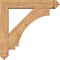 Ekena Millwork Imperial Arts and Crafts Smooth Bracket w/ Offset Brace, Western Red Cedar, 5 1/2"W x 26"D x 26"H BKT0604X26X26IMP03SWR - alternate 4